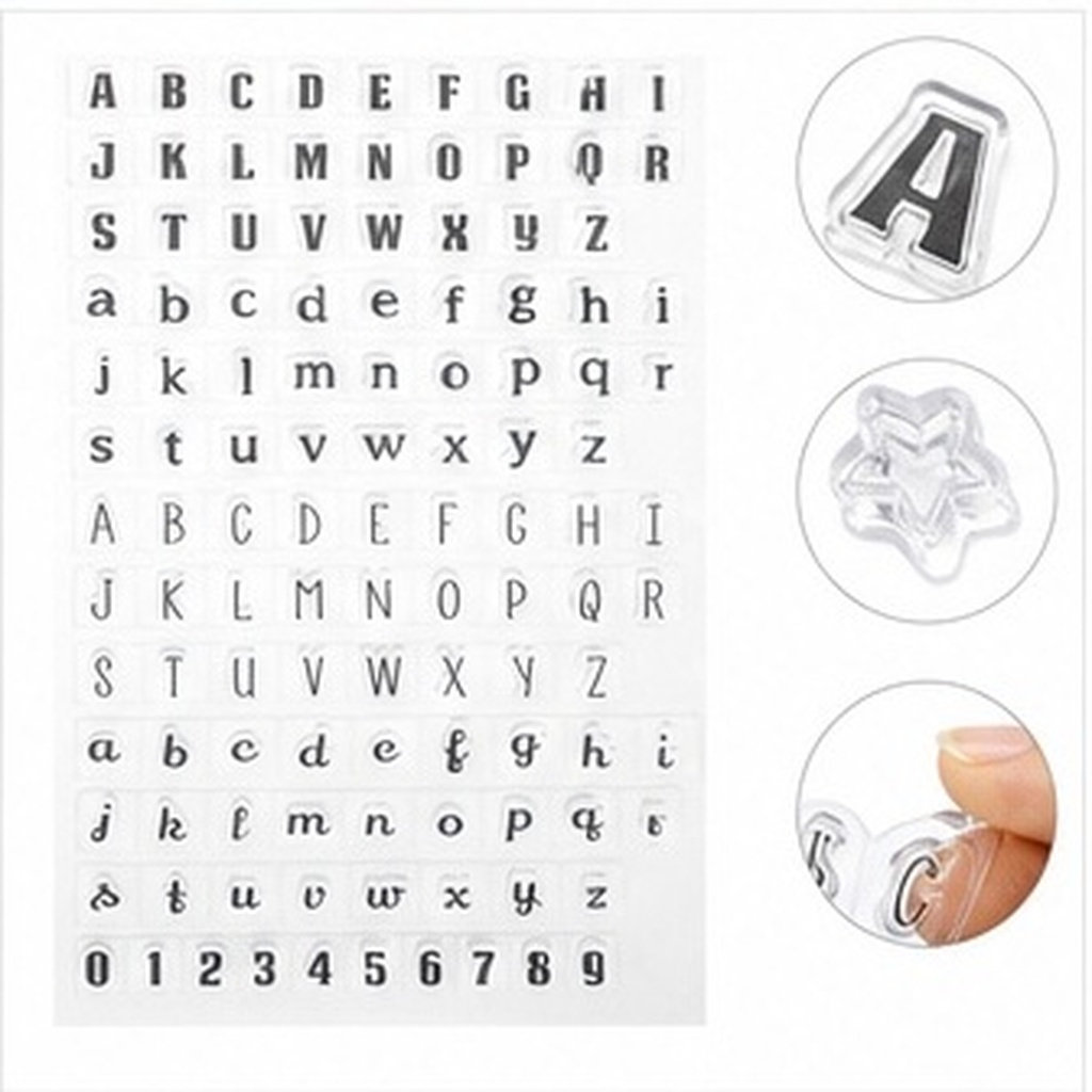 Clear Silicone Stamps For Card Making - 4 tampons transparents en silicone avec