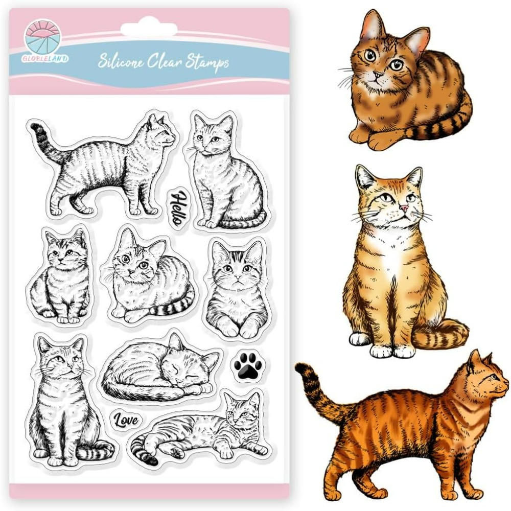 Clear Silicone Stamps For Card Making - Timbres transparents en Silicone pour chat