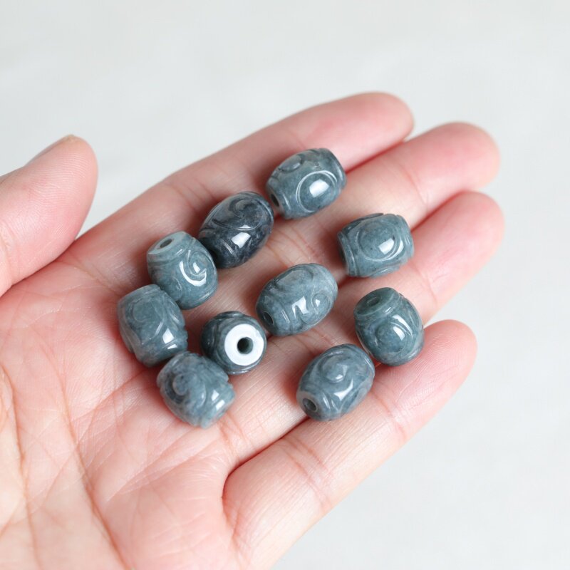 Lot de 5 perles en jade bleu n - Beading avis et prix