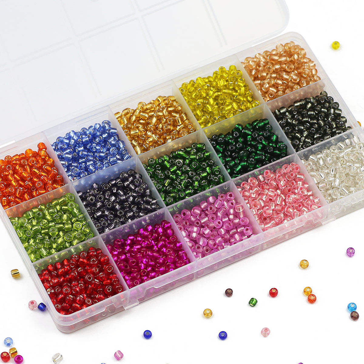 Kit de perles de verre transpa - Glass Seed Beads 2Mm Jewelry Making avis et prix