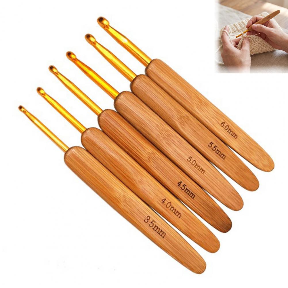 Ensemble d'aiguilles à crochet - Wooden Crochet Hooks Ergonomic Handle avis et prix