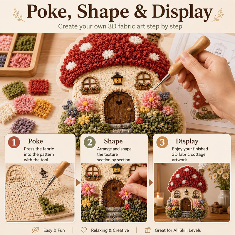 Kit DIY Poke Art Maison Champi - Embroidery avis et prix